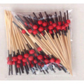 Brochettes en bambou en forme de couleur rouge pour fête